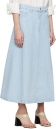 Nanushka Blue Cintia Denim Midi Skirt