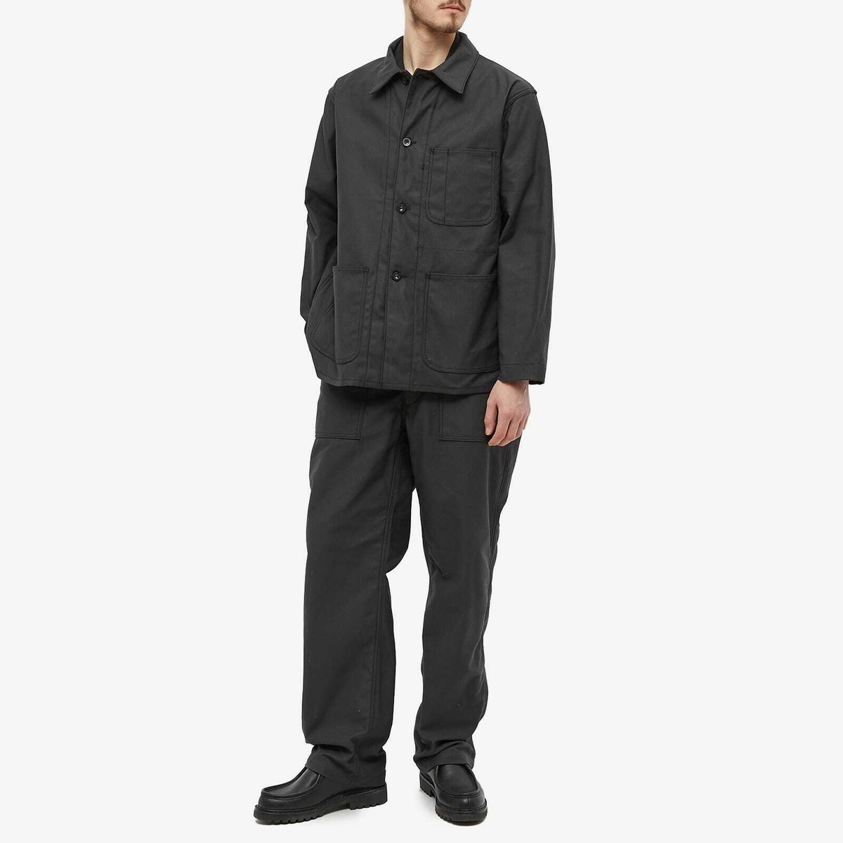 Engineered Garments Men's Workaday Utility Jacket in Black Reverse 