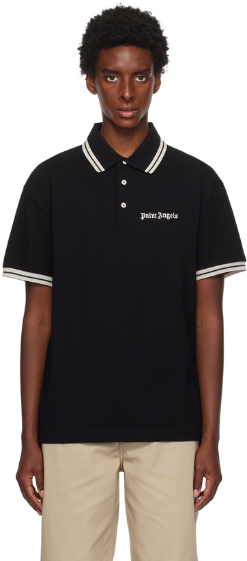 Photo: Palm Angels Black Classic Polo