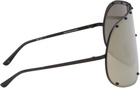 Rick Owens Black Temple Mask Sunglasses