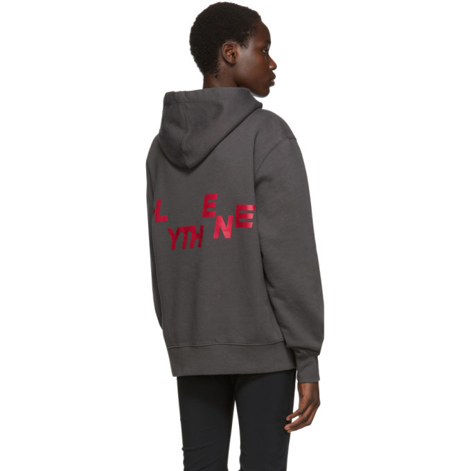 Polythene* Optics Grey Zig Zag Hoodie