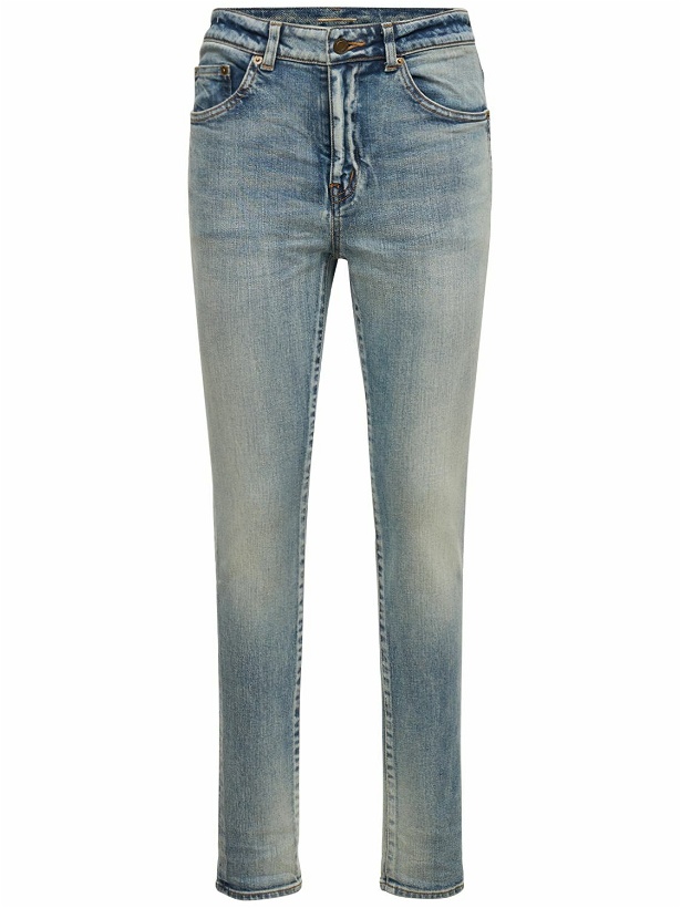 Photo: SAINT LAURENT - Skinny Cotton Denim Jeans