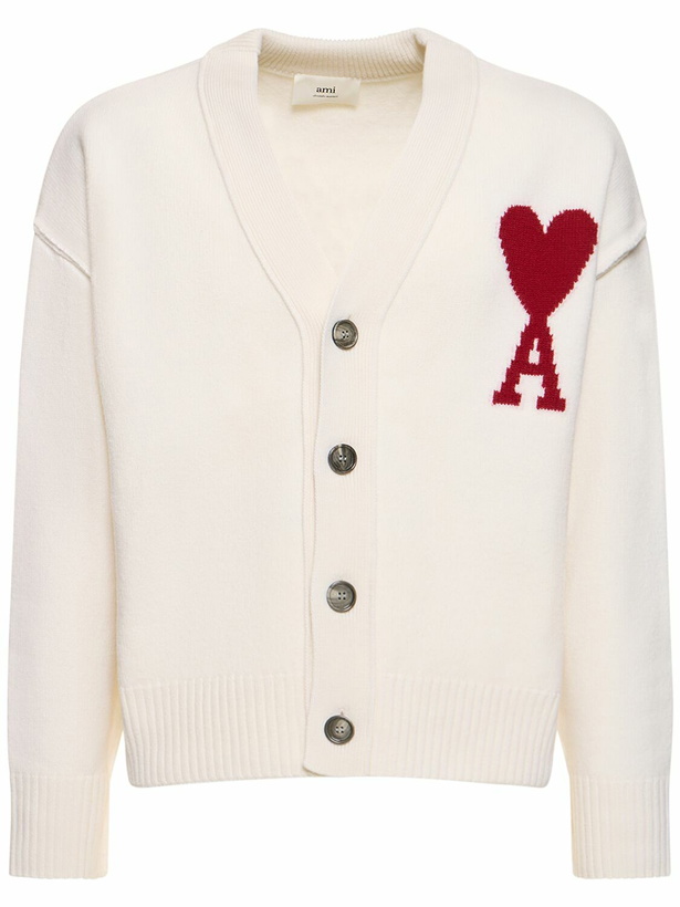 Photo: AMI PARIS - Logo Wool Knit Cardigan