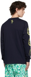 Billionaire Boys Club Navy Repeat Astro Long Sleeve T-Shirt