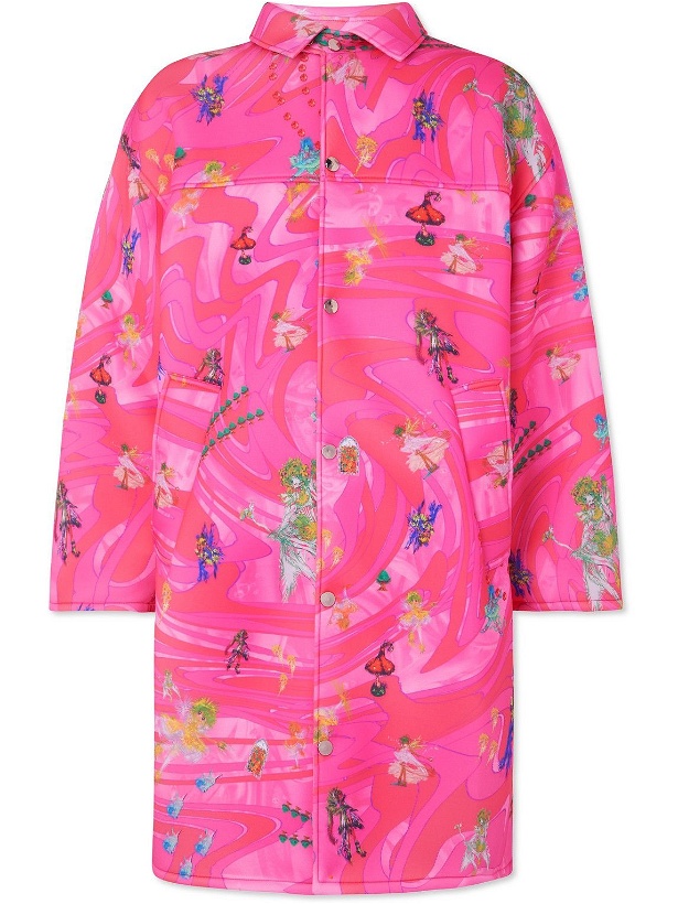 Photo: Liberal Youth Ministry - Oversized Printed Scuba Coat - Pink
