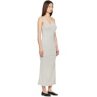 TOTEME Gray Draped Slip Midi Dress