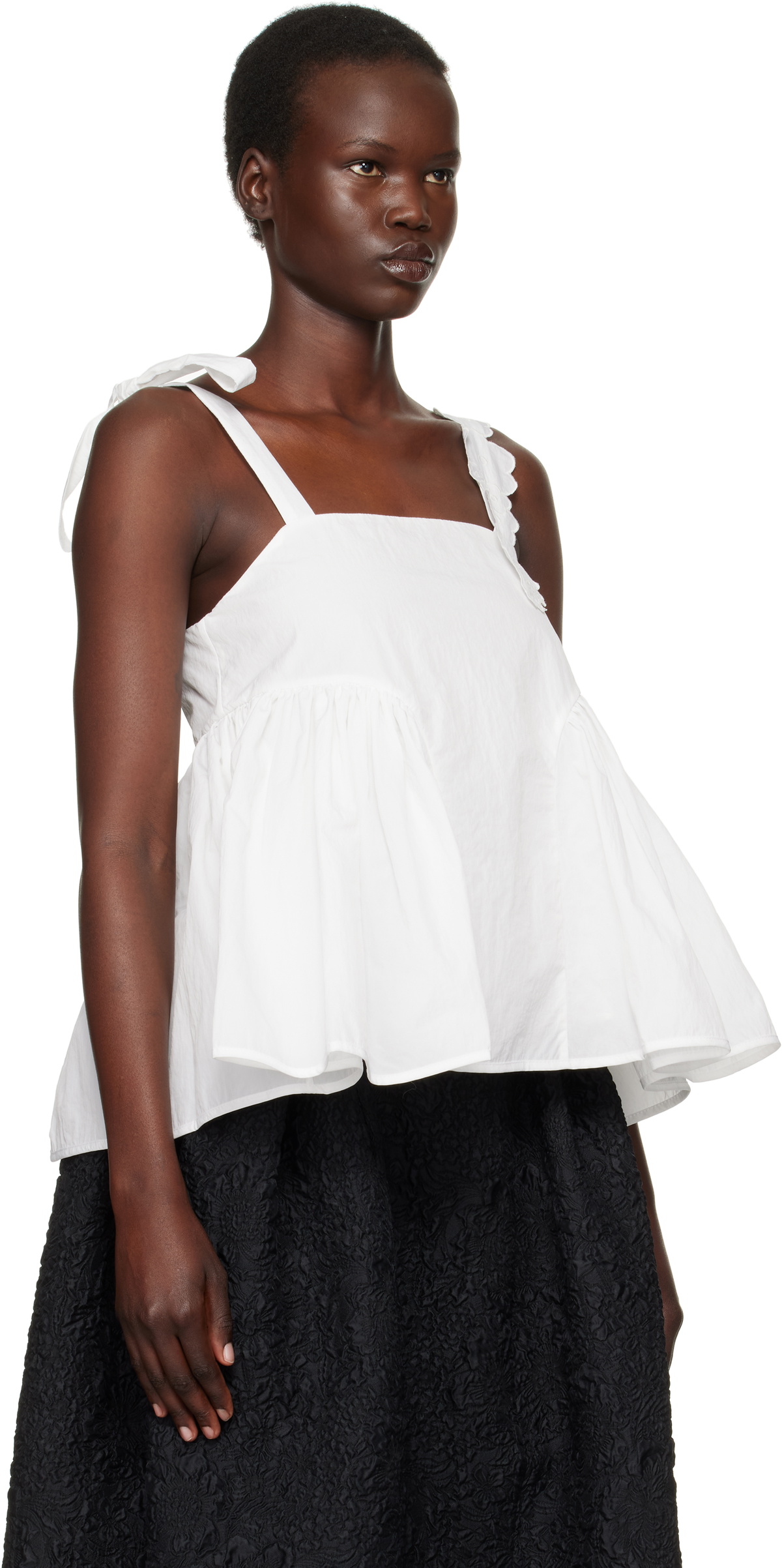 Cecilie Bahnsen White Onyx Tank Top