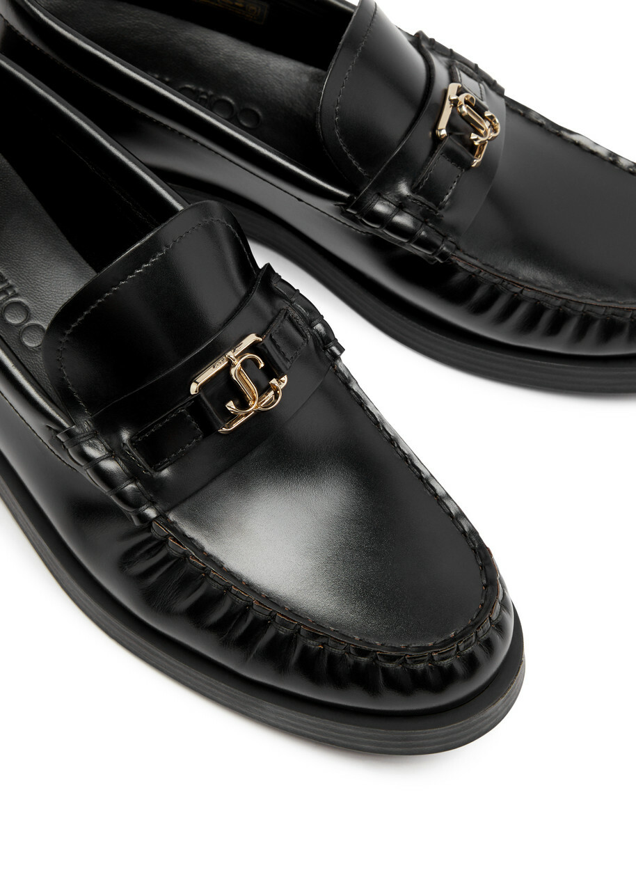 Jimmy Choo Addie Leather Loafers Black Jimmy Choo