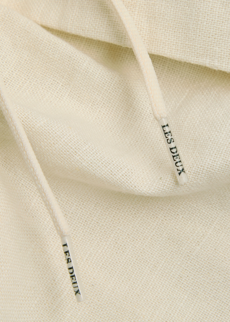 Les Deux Otto Linen-blend Shorts Ivory