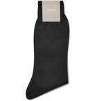 TOM FORD - Herringbone Cotton Socks - Men - Black