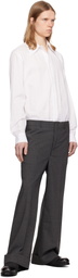 Random Identities White Seersucker Large Collar Shirt