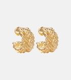 Bottega Veneta Intreccio Large gold-plated earrings