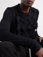 Rick Owens - Macramé Cashmere and Silk-Blend Sweater Vest - Black