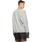 Dries Van Noten Grey Layered Sweatshirt