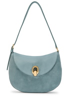 Savette Tondo Small Suede Shoulder bag - Denim - One Size