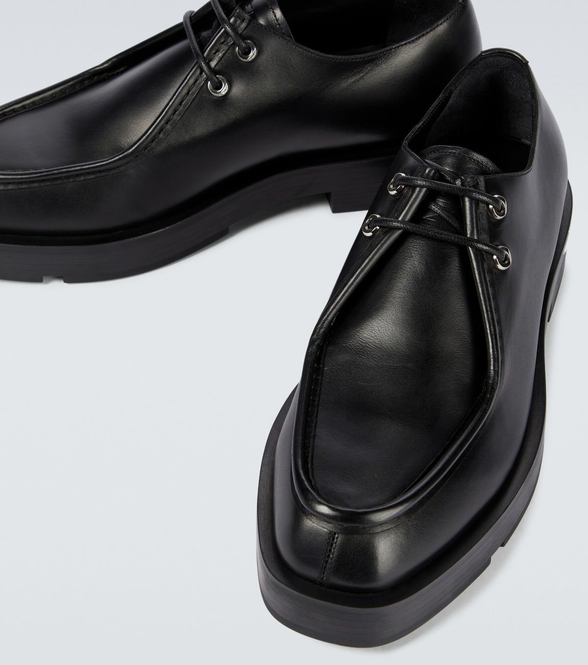 ローファー・オックスフォード GIVENCHY - Double Chain Glitter Derby Noir Shoes Givenchy G-Chain Loafer Givenchy