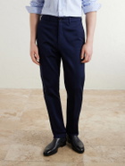 Dunhill - Straight-Leg Cotton-Blend Twill Trousers - Blue