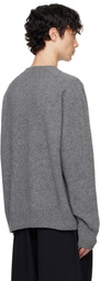 RAINMAKER KYOTO Gray Oneside Raglan Sleeve Crew Neck Sweater