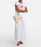 Dolce&Gabbana Capri Medium leather-trimmed raffia tote bag