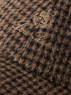 Loro Piana - Logo-Embroidered Houndstooth Felt Baseball Cap - Brown