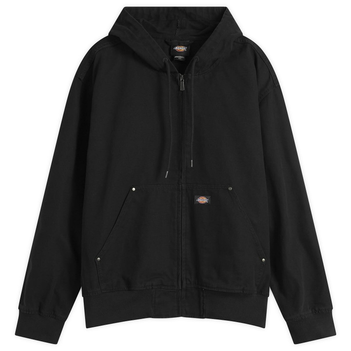 Photo: Dickies Men's Unlined Canvas Hooded Bomber Jacket in Black