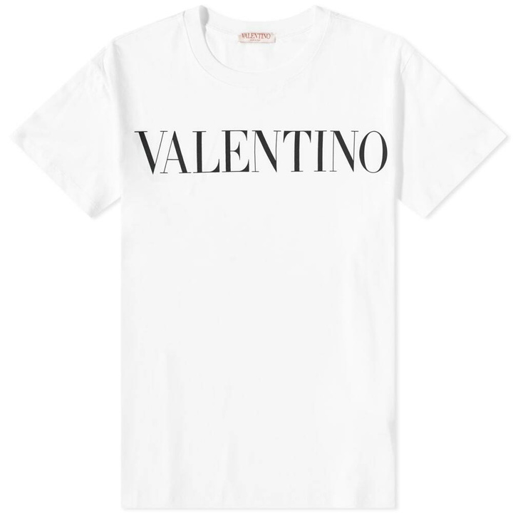 Photo: Valentino Men's Logo T-Shirt in White/Black