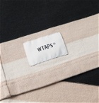 WTAPS - Vatos Logo-Embroidered Striped Cotton-Jersey T-Shirt - Black