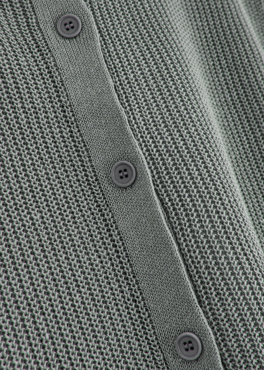 Eileen Fisher Ribbed Linen-blend Vest Light Grey
