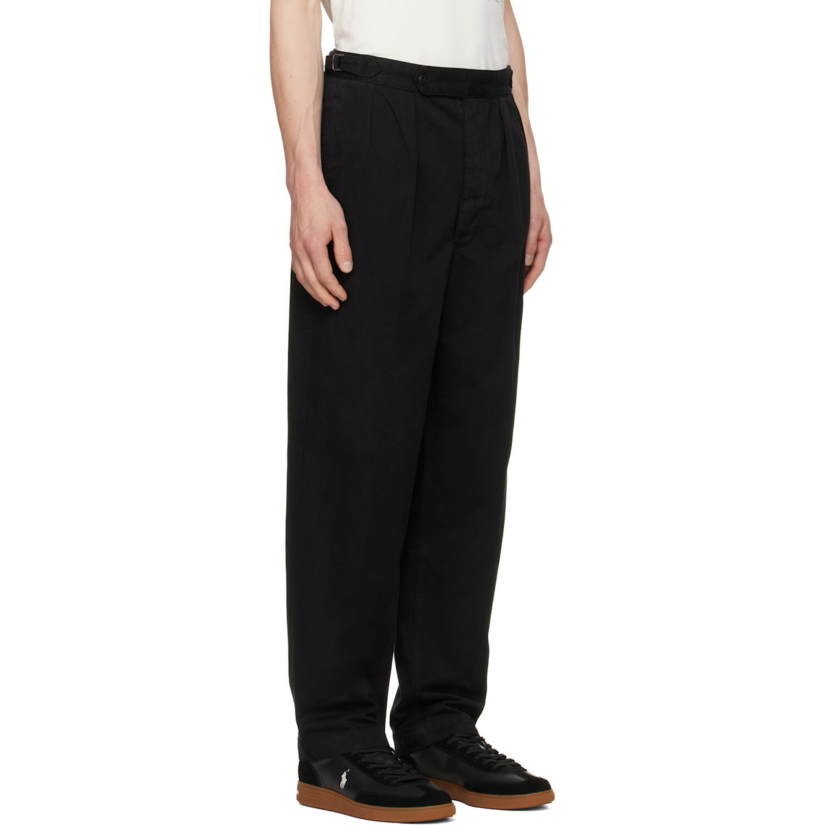 Polo Ralph Lauren Black Relaxed Fit Twill Officer’s Trousers