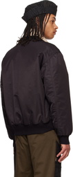 Olly Shinder Black V Bomber Jacket