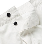 Albam - Slim-Fit Garment-Dyed Pleated Cotton-Ripstop Shorts - White
