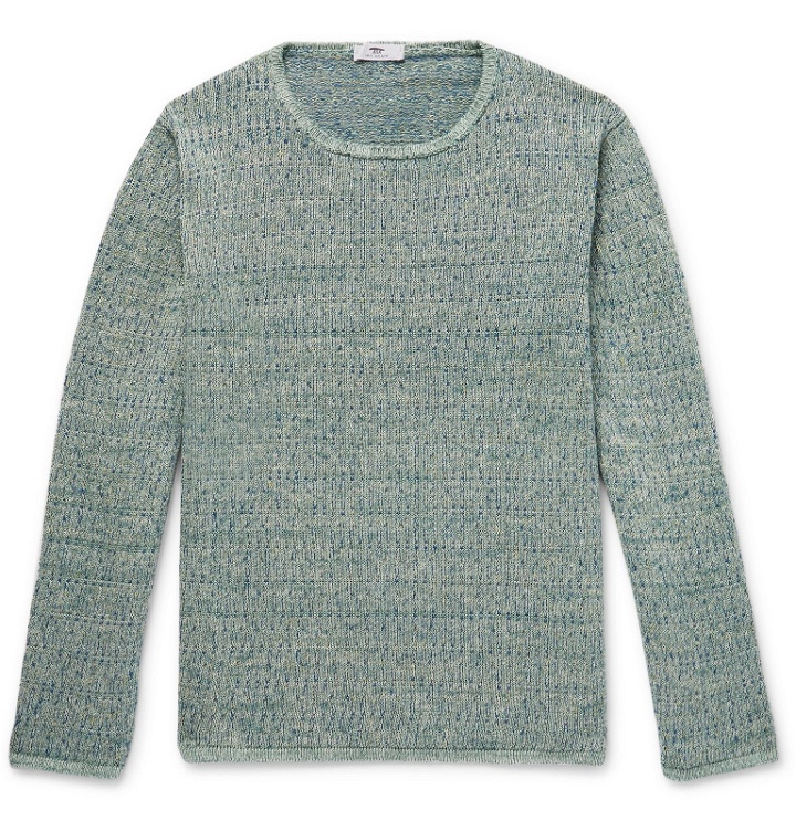 Photo: Inis Meáin - Deora Aille Slim-Fit Linen Sweater - Green