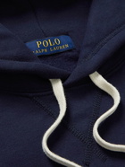 Polo Ralph Lauren - Logo-Embroidered Cotton-Blend Jersey Hoodie - Blue