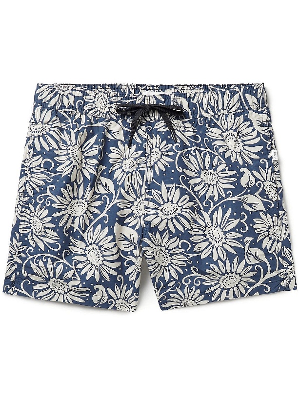 Photo: Onia - Charles Mid-Length Floral-Print Swim Shorts - Blue