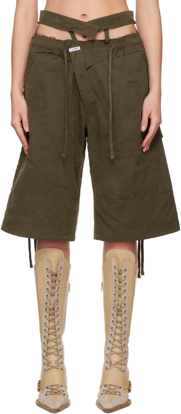 Photo: Ottolinger Khaki Baggy Cargo Shorts