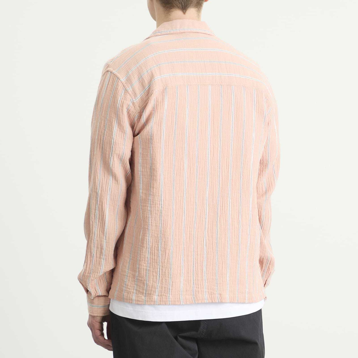 Kestin Men's Seersucker Tain Shirt in Washed Coral