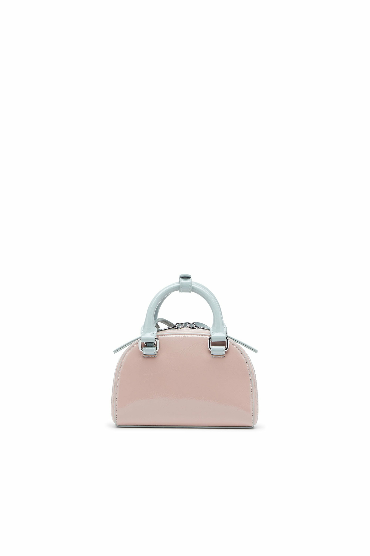 Diesel 1DR Dome-Mini crossbody bag with naplak effect - Crossbody Bags Womens in Pink