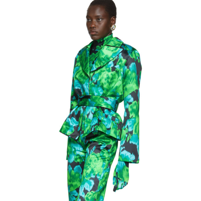 Richard Quinn Green Floral Blazer