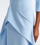 Safiyaa Zetta draped off-shoulder crêpe gown
