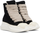 Rick Owens DRKSHDW Black Hollywood Jumbo Laces Abstract Sneak Sneakers