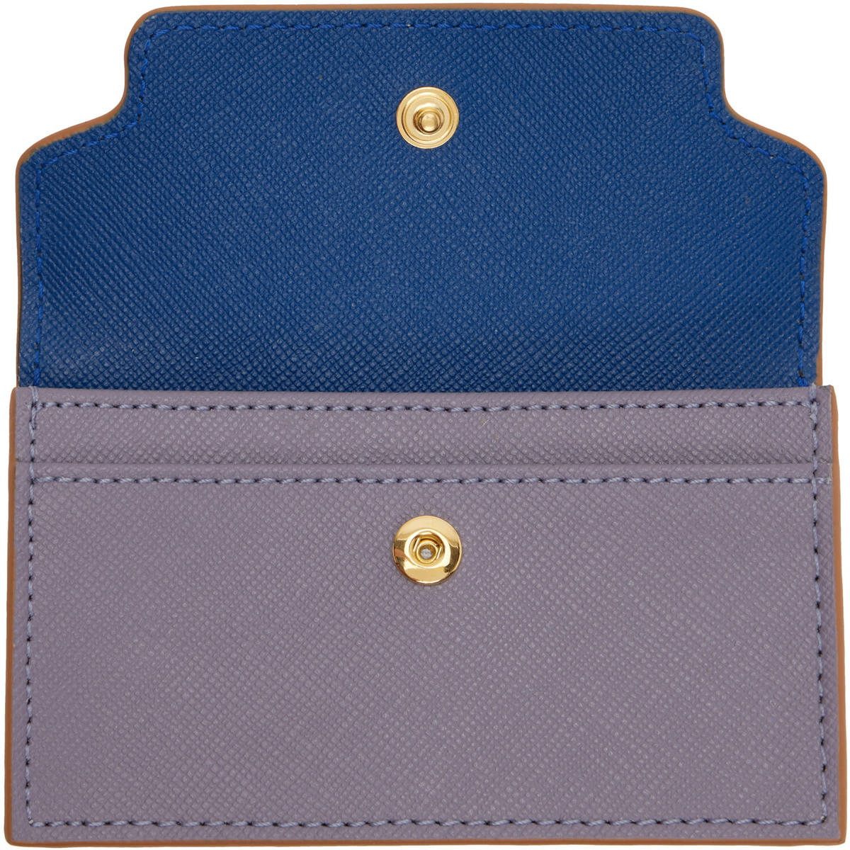 Marni Purple & Blue Saffiano Card Holder