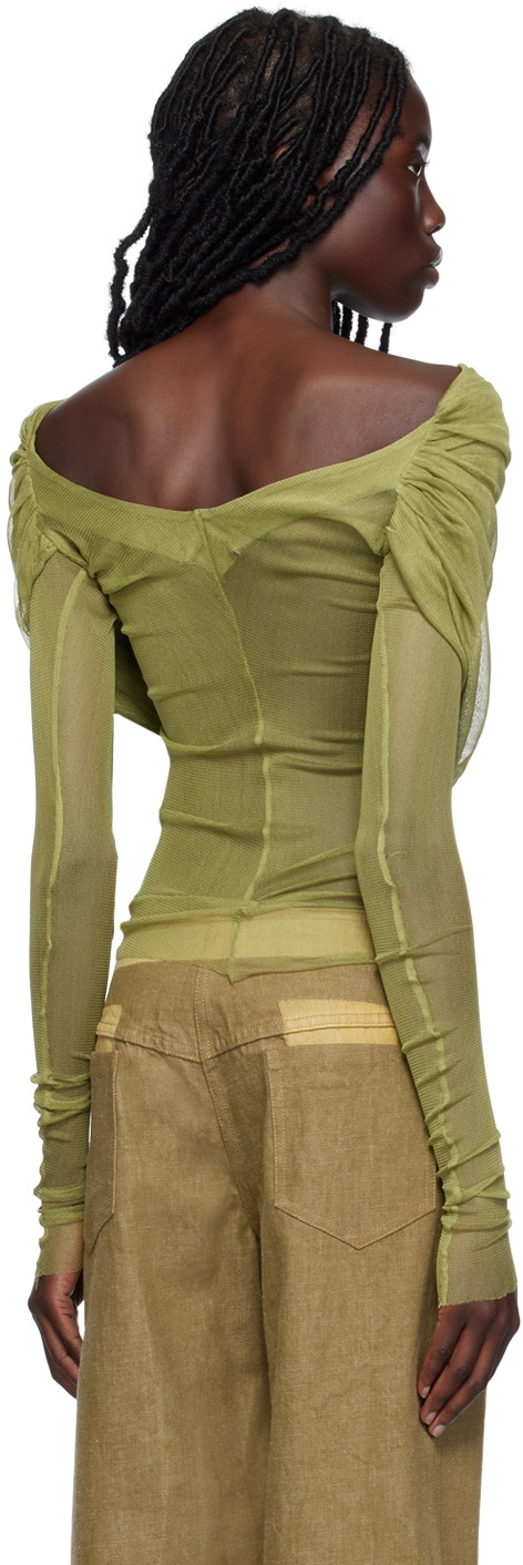 Christopher Esber Green Veiled Blouse