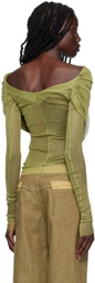 Christopher Esber Green Veiled Blouse