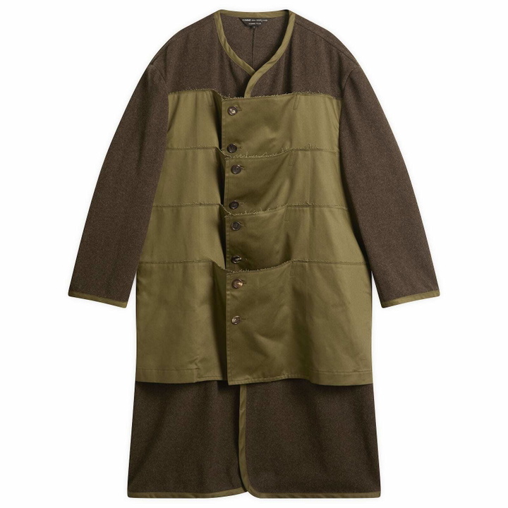 Photo: Comme des Garçons Homme Plus Men's Wool Long Line Coat in Khaki