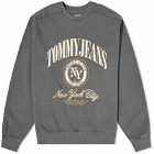 Tommy Jeans Men's TJM Boxy Luxe Varsity Crew Sweat in Black