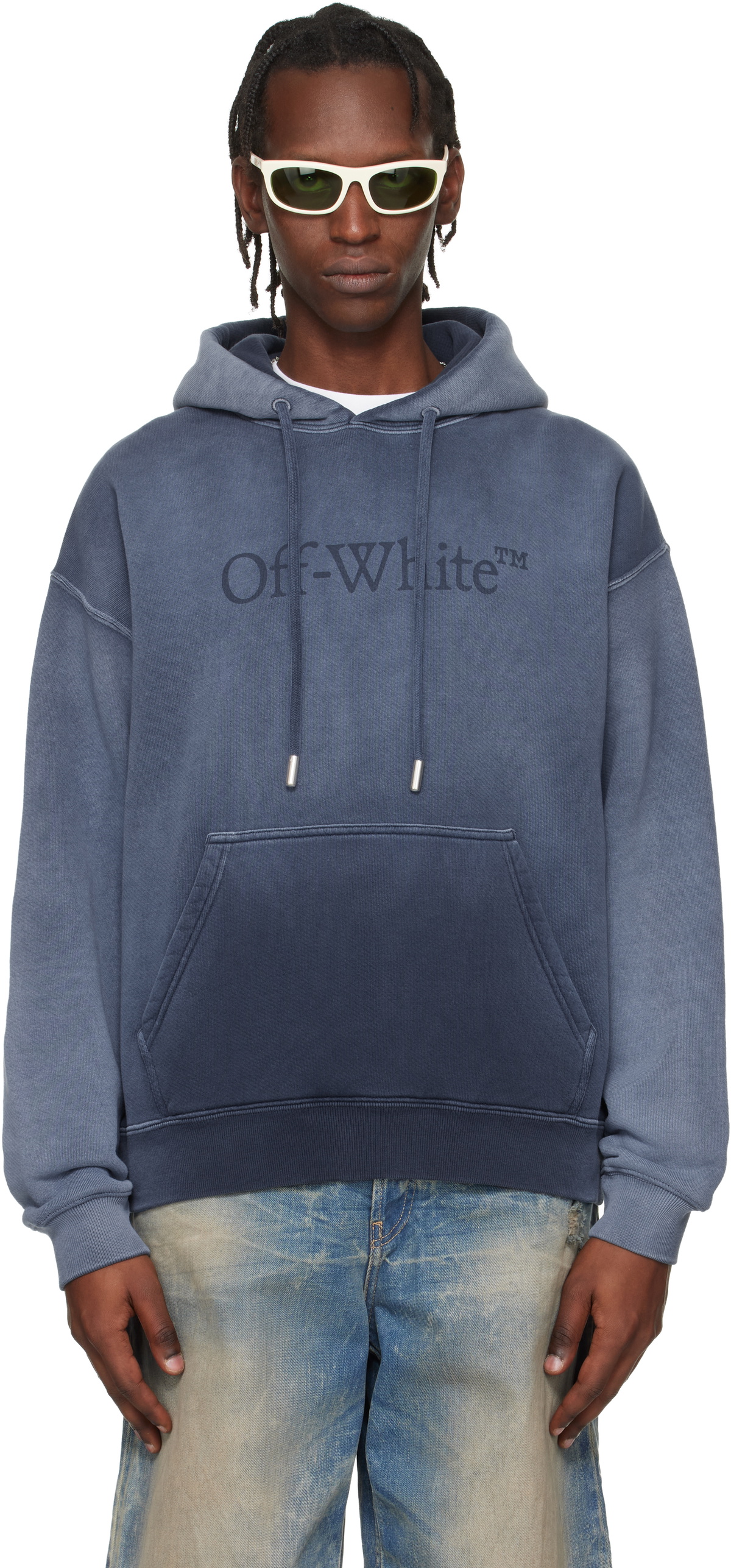 Off-White Black Marker Zippered Hoodie Off-White