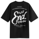 END. Coastal Fish Bar By The Sea T-Shirt in Black