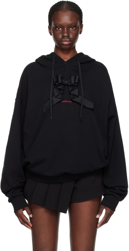 Photo: SHUSHU/TONG Black Bow Hoodie