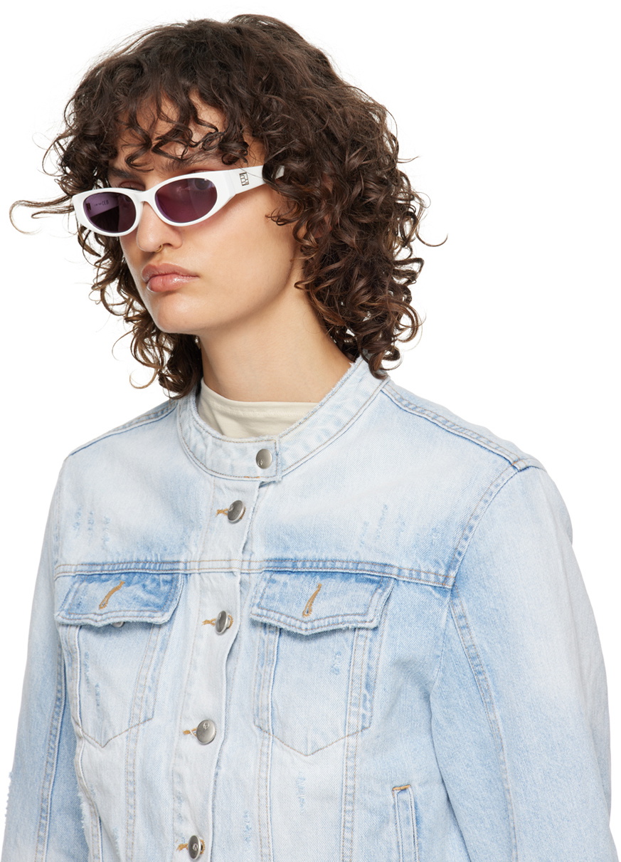 サングラス Sunglasses - By Far - Rodeo - White BY FAR White Rodeo Sunglasses By Far