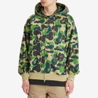 A Bathing Ape Men's Abc Camo Rayon Shark Full Zip Hoodie in Green